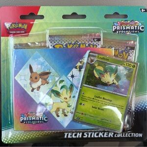 Pokémon Prismatic Evolutions Tech Sticker Collection - leafeon